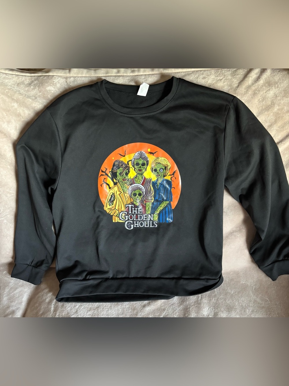 The Golden Ghouls' Graphic Black Sweater Women’s 2XL Halloween